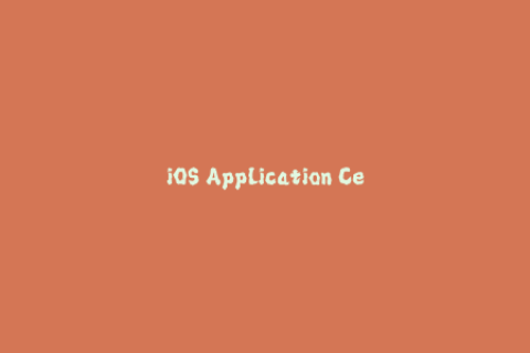 iOS Application Certification Best Practices for Apple Signatures