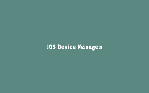 iOS Device Management Understanding Apple's Code Signing